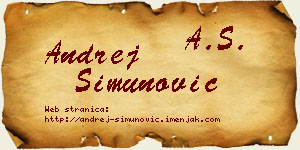 Andrej Simunović vizit kartica